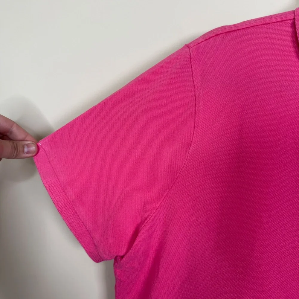 Polo Ralph Lauren Polo Shirt Mens Large Pink Classic Fit Short Sleeve Pique Pony